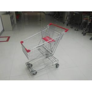 Buy cheap Portable 80L Steel Wire Shopping Trolley For Medium Supermarket from wholesalers
