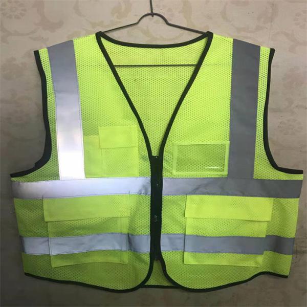 Buy cheap EN20471 Hi Vis Vest With Pockets For Construction Polyester Mesh from wholesalers