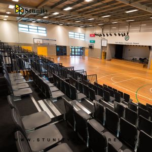 Fireproof Recessed System Fixed Retractable Tiered Seating