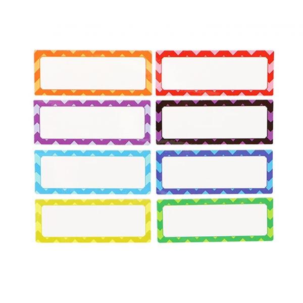 Self Adhesive Removable Labels 0.8mm Dry Wipe Sticky Labels With Colorful Frame