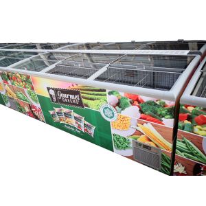 Buy cheap Full Baskets Dividers Cooler Fridge With Sliding Glass Doors from wholesalers