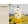 Buy cheap Ceramic Christmas Themed Mugs 360ML Capacity With Real Gold Star And Lines Pattern from wholesalers