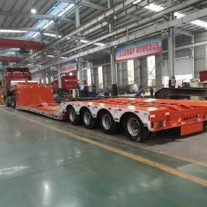 Buy cheap 30-100 Tons Van Type Flatbed Semi Trailer 3 Axles Multi Function Skeleton Semi Trailer from wholesalers