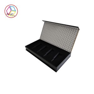 Buy cheap Rectangle Black Printed Cardboard Makeup Box With EVA Insert from wholesalers