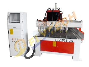 Buy cheap Latest Double Gantry 1525 CNC Router Machine with  servo motors with 6 heads product
