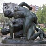 Buy cheap BLVE Two Men Naked Fighting Bronze Statue LIfe Size Greek Nude Male Sculpture Metal Outdoor from wholesalers