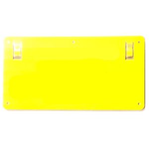 Width 130mm Fence Accessories Yellow Plastic Farm Security Warning Sign
