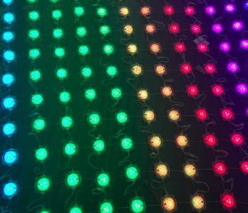See Through Programmable Led Mesh Screen Video Wall P50 P80