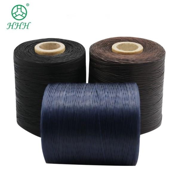 Quality Custom 0.8mm 1mm 100% Polyester Flat Waxed Braided Thread Waterproof for Leather Ware for sale