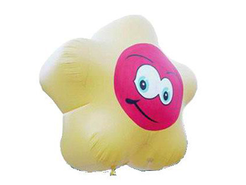 Quality Sun flower with smiling face inflatable helium balloon for sale