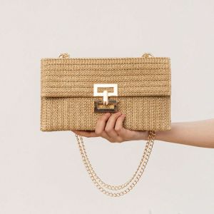 Buy cheap NEW HOLIDAY WIND MULTI-LAYER CHAIN CLAMSHELL LOCK STRAW BAG SHOULDER BAG CROSS-BORDER WOMEN'S BAG from wholesalers