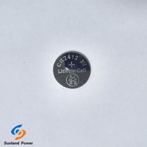 China Ultra-thin CR2412 3.0V 100mA LiMnO2 Lithium Coin Cell Battery For Car Key Remote Control on sale