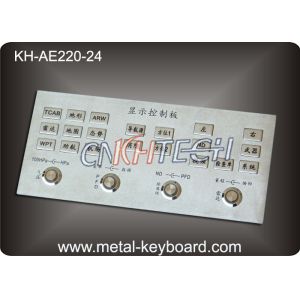 Metal Industrial Control Platform Flat key Keyboard , Metallic Keyboard