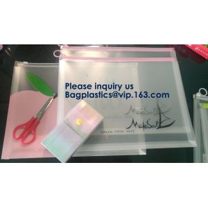 Buy cheap A4 A5 A6 B5 Transparent Pp Froested File Bag With Zipper,PP Plastic Zip File Bag For Cosmetics Offices Supplies, bagease from wholesalers