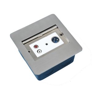 Open Type Floor Sockets Multimedia Modulars Combination Stainless Steel Ground