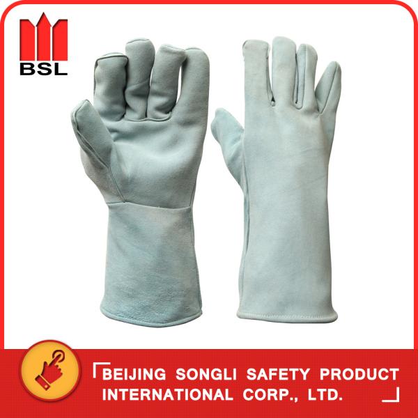 Buy cheap SLG-SMT-22 goat split leather welding gloves from wholesalers
