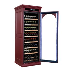 Free Standing Elegant Design Smart Digital Control Wood Wine Cooler with Classic