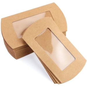 Clear Window Cookie Pillow Box Packaging with Customized Design and Heavy-Duty