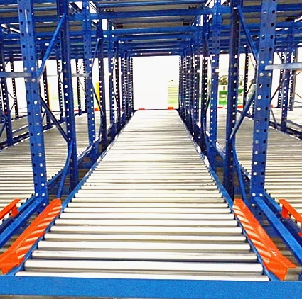 Buy cheap High Density Live Pallet Flow Racking System With Brake / Speed Regulating Rollers product