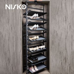 Buy cheap Wardrobe Rotating Vertical Cabinet Shoes Rack Basket from wholesalers