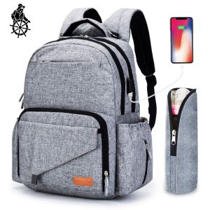 Buy cheap Maternity Diaper Bag Backpack With USB Interface 11.4*7.5*17.7inch from wholesalers