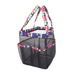 Multifunctional Mesh Bag 8 Pockets Swimming Beach Bag Travel Toiletry Bag For