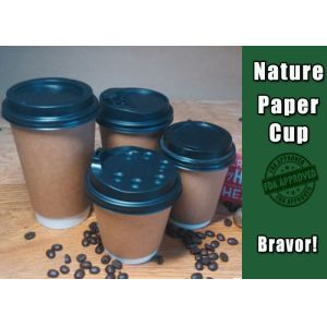 Buy cheap Promotional Thick Kraft Paper Cups Disposable With Custom Logo Printing from wholesalers