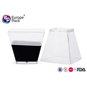 Buy cheap Unbreakable Square Disposable Clear Plastic Cups 58Ml Ps Eco Friendly from wholesalers