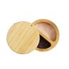 Magnetic Lid Secure Bamboo Box Two Compartments Spices Salt Keeper With Lid for sale