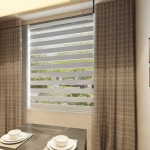 Buy cheap Custom Size Electric Smart Zebra Shading Dustproof Function Window Polyester Blinds from wholesalers