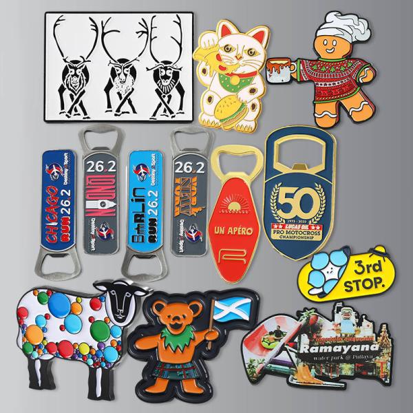 Quality 3D Metal Refrigerator Magnet Bottle Opener for Travel Souvenir for sale