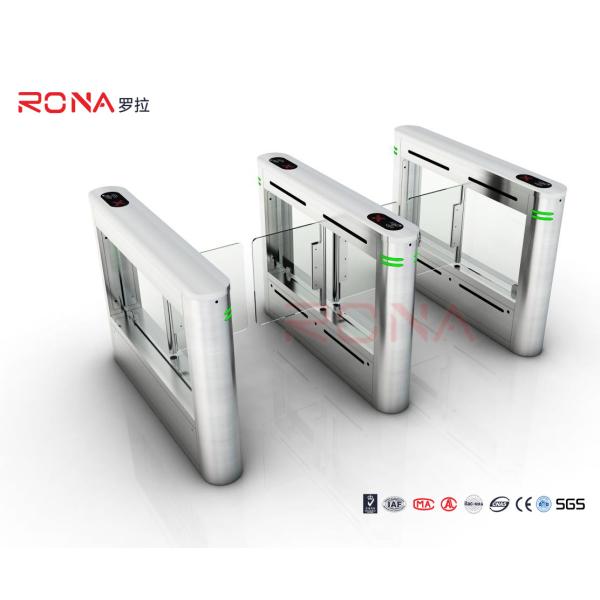 Stylish Clear Bi - Directional Access Control Turnstile With Swing Panel