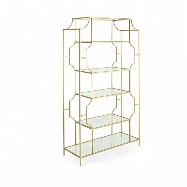 Buy cheap Luxury Gold Stainless Steel Storage Shelves Easy To Assembly from wholesalers