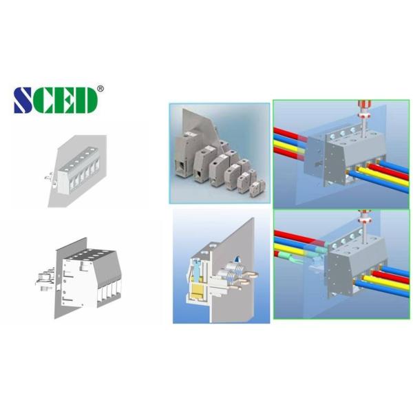 Buy cheap 65A 10.1mm Through Panel Terminal Blocks Brass UL94 V0 from wholesalers