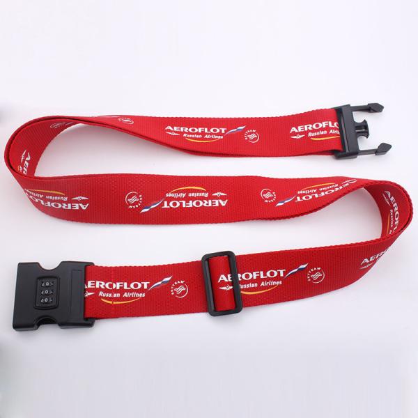 Buy cheap Red Polyester Sublimation Personalised Luggage Straps With Various Accessories from wholesalers