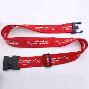 Buy cheap Red Polyester Sublimation Personalised Luggage Straps With Various Accessories from wholesalers