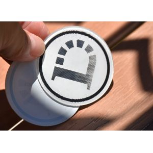 Buy cheap Silicone Rubber Backing, Printed With A Black Reflective Logo,For Clothing from wholesalers