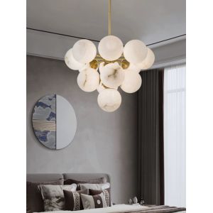 Buy cheap Customized Alabaster Chandelier Black Round Ball Chandelier Light from wholesalers