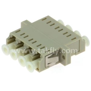 Buy cheap LC Quad Fiber Optic Adapter Singlemode Multimode APC UPC from wholesalers