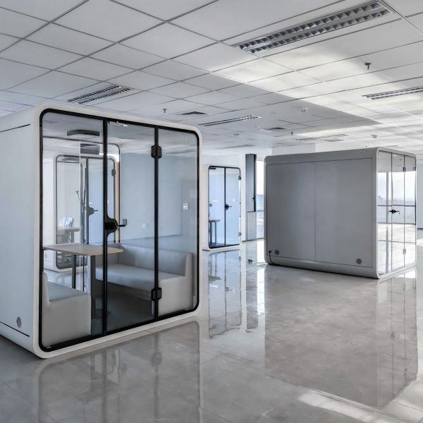 Quality Modern Indoor Office Pod Customized Soundproof Glass Cabin Portable for sale