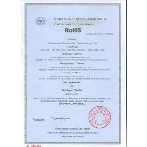 Guang Xi Baisheng Light Metal Material Co.Ltd Certifications