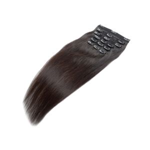 Buy cheap Grey Peruvian Clip In Hair Extensions Deep Wave 8