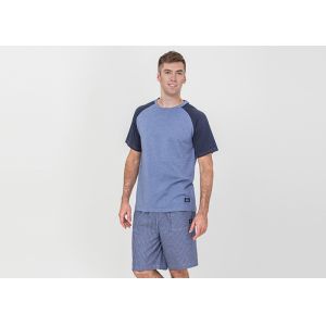 Buy cheap Breathable Mens Designer Loungewear Sets Polycotton Jersey Raglan Sleeve Tee from wholesalers