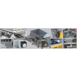 Industrial Plastic Shredder Machine , Four Shafts Mini Plastic Shredder