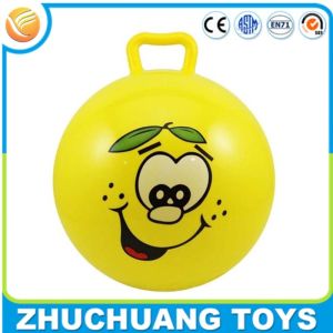 Buy cheap pvc inflatable small bouncy hopper balls with handle from wholesalers