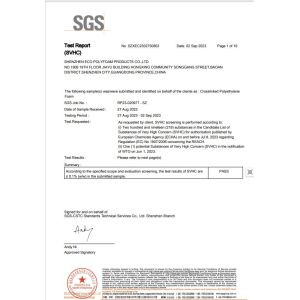 Shenzhen Eco Polyfoam Products Co., Ltd. Certifications