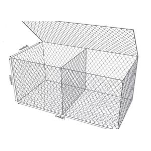 Buy cheap Heavy Galvanized 2 X 1 X 1m Gabion Wire Mesh Box Hexagonal Gabion Basket product