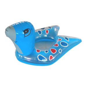Customized funny carton inflatable swimming ring with vivid animals head
