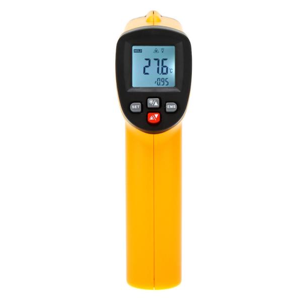 Buy cheap digital IR infrared thermometer non contact handheld temperature tester high low temperature alarm setup function from wholesalers