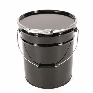 Buy cheap Round UN Rated 5 Gallon Paint Bucket Black Open Head Steel Pail product